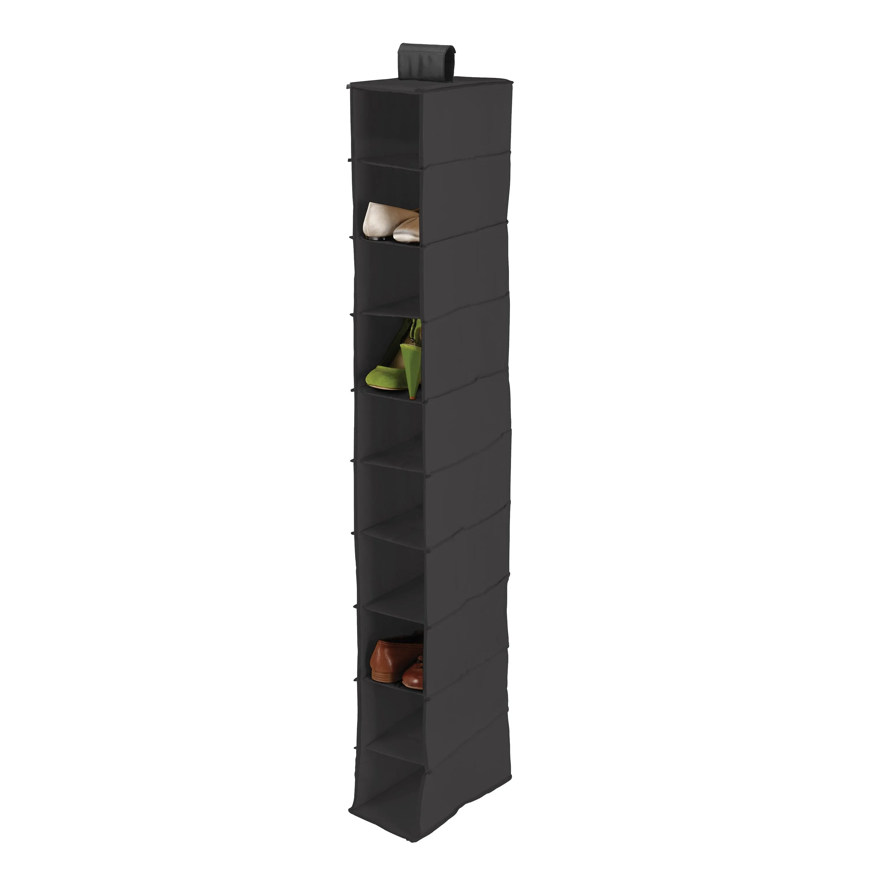 10-Tier Hanging Closet Organizer, Black