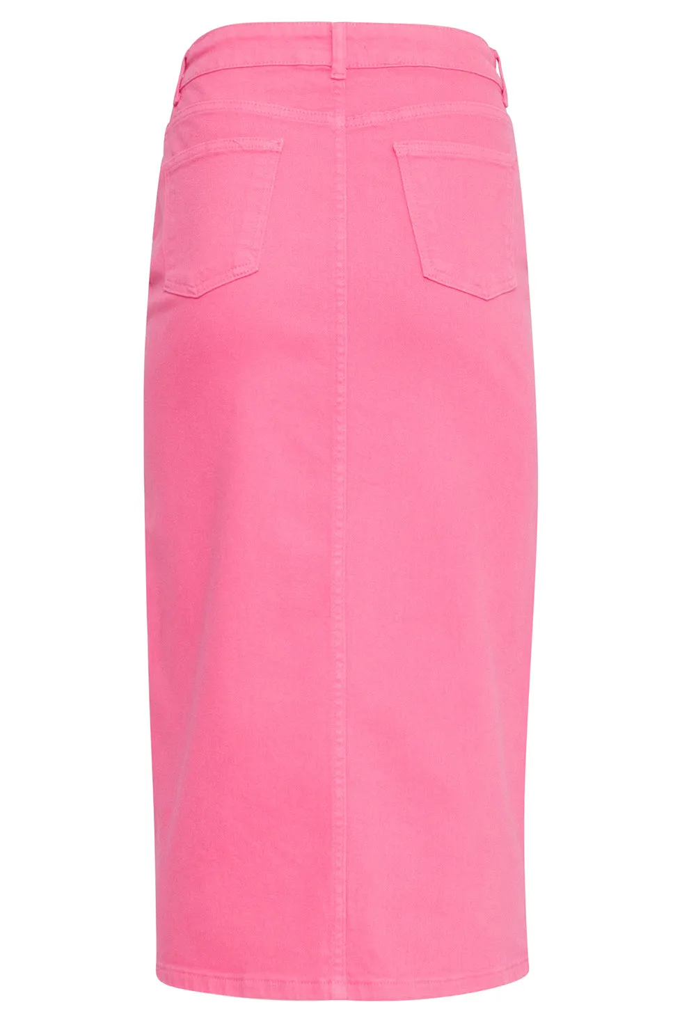 25205  Denim Midi Rok | Pink