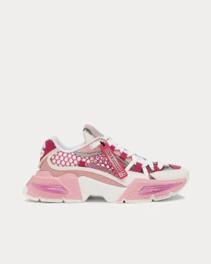 Airmaster Mixed Materials Fuchsia Low Top Sneakers