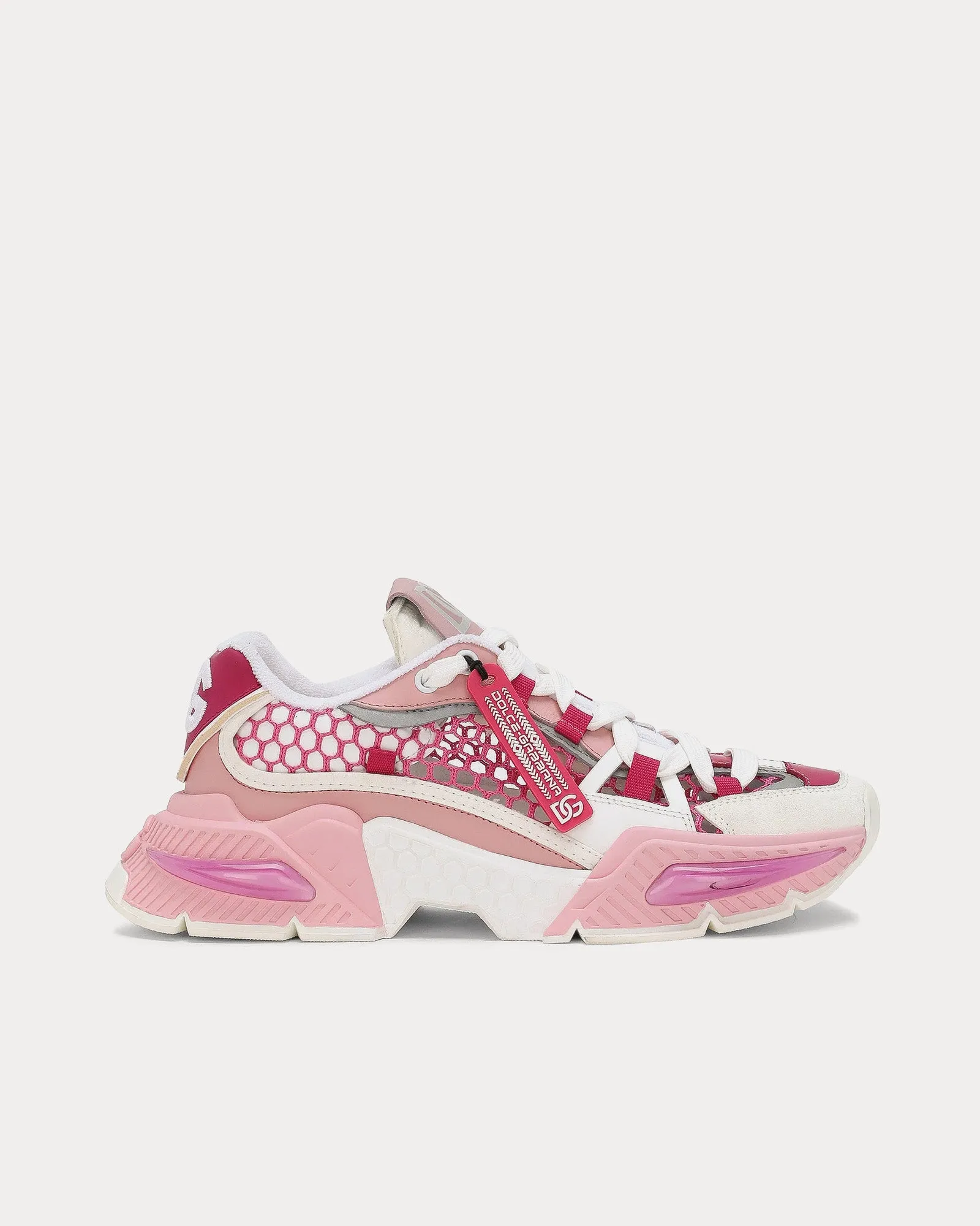 Airmaster Mixed Materials Fuchsia Low Top Sneakers