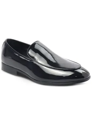 ALFANI Mens Black Cushioned Asher Almond Toe Slip On Loafers Shoes M