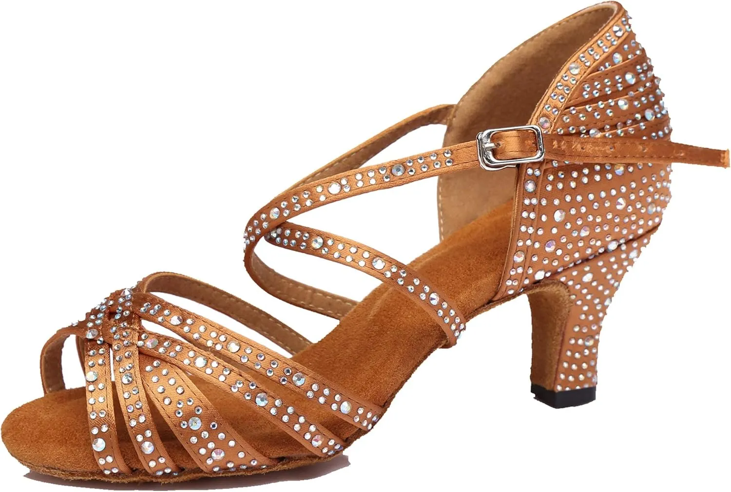 Ballroom Dancing Shoes for Women Sparkle Rhinestones Wedding Prom Sandals
