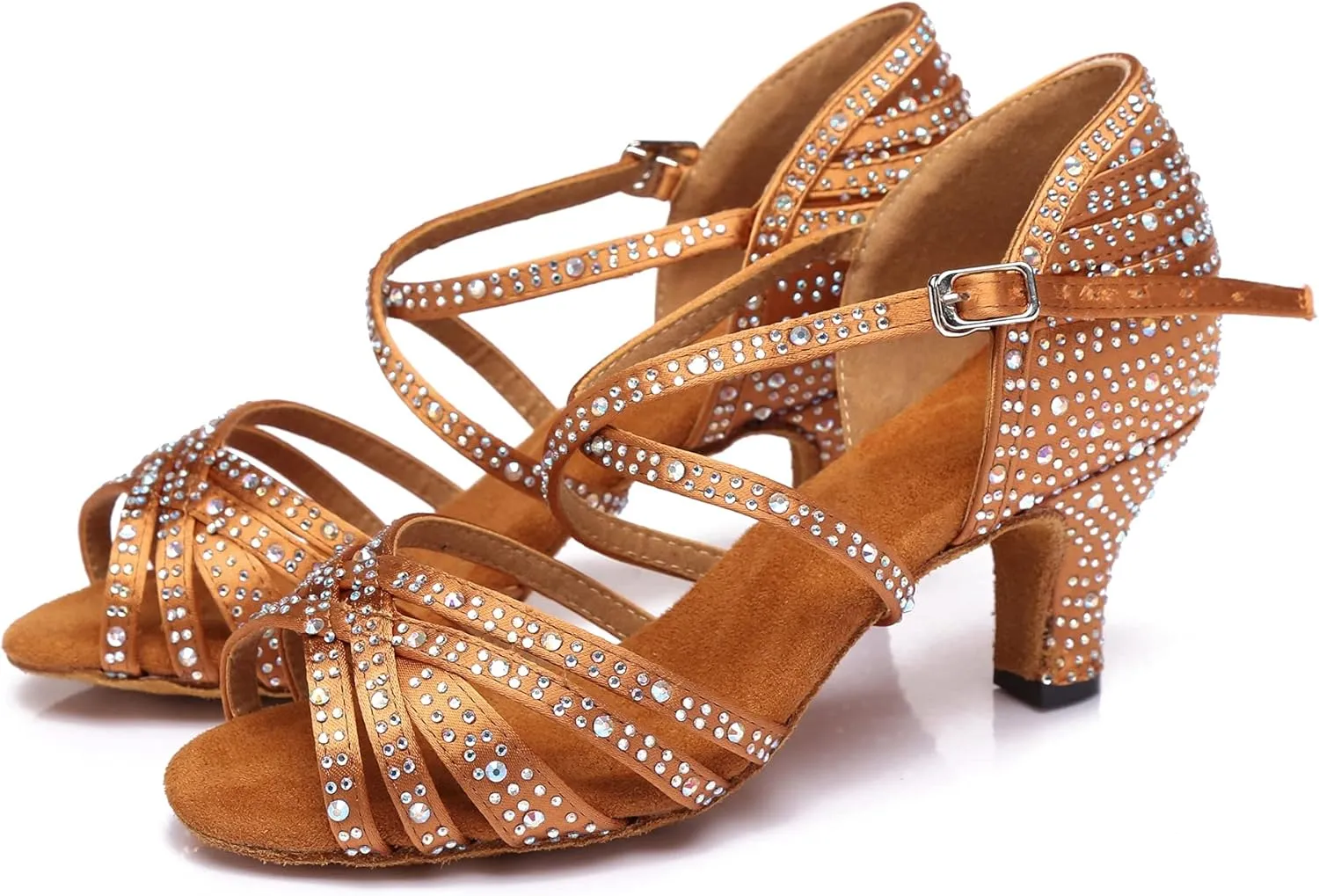 Ballroom Dancing Shoes for Women Sparkle Rhinestones Wedding Prom Sandals