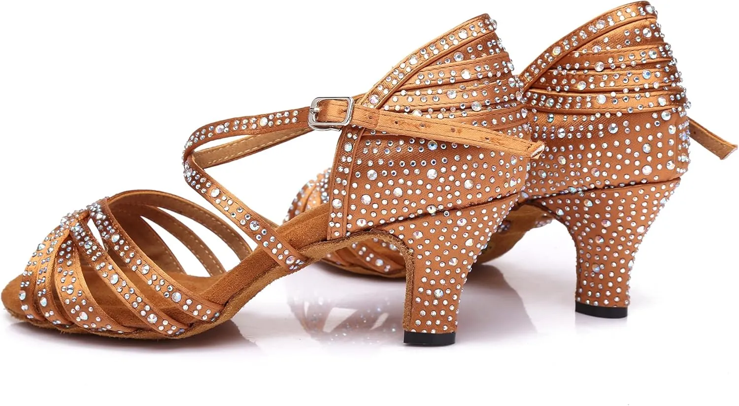 Ballroom Dancing Shoes for Women Sparkle Rhinestones Wedding Prom Sandals