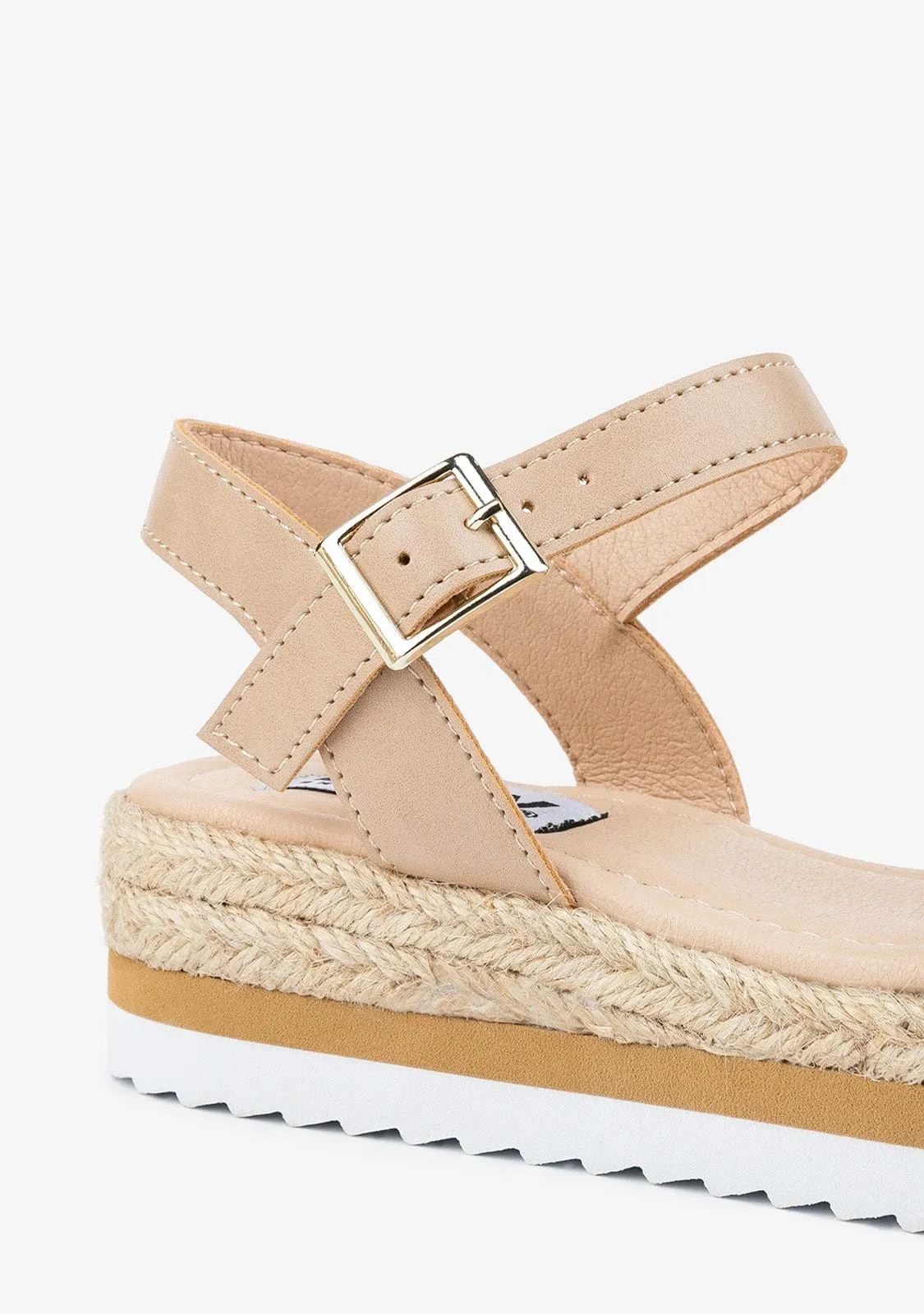 B&W Girl's Beige Cord Sandals