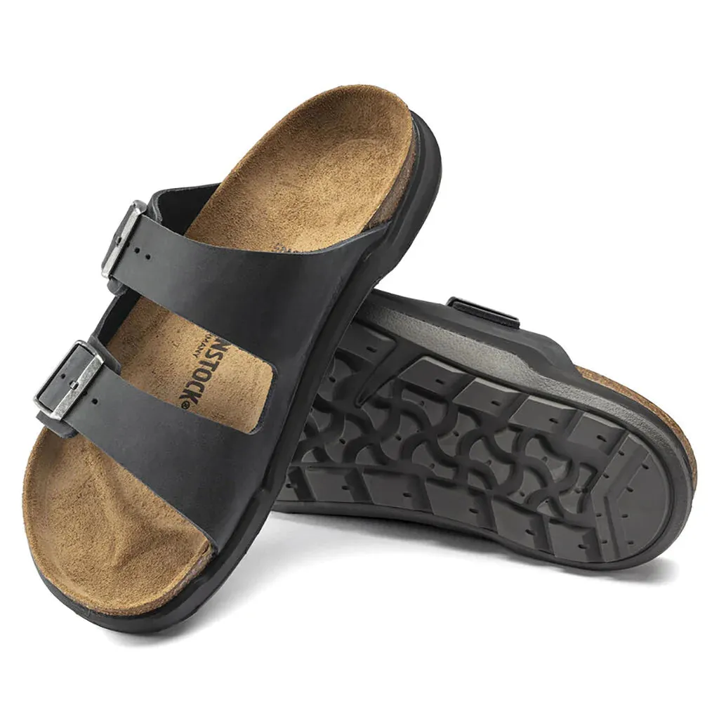 Birkenstock Arizona Cross Town Black Waxy/Oiled Leather Regular