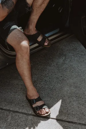 Birkenstock Arizona Cross Town Black Waxy/Oiled Leather Regular