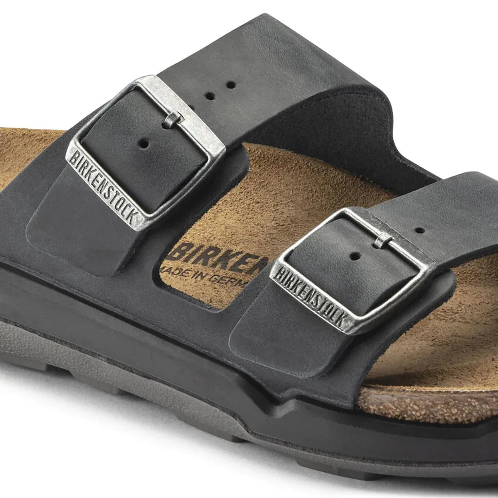 Birkenstock Arizona Cross Town Black Waxy/Oiled Leather Regular
