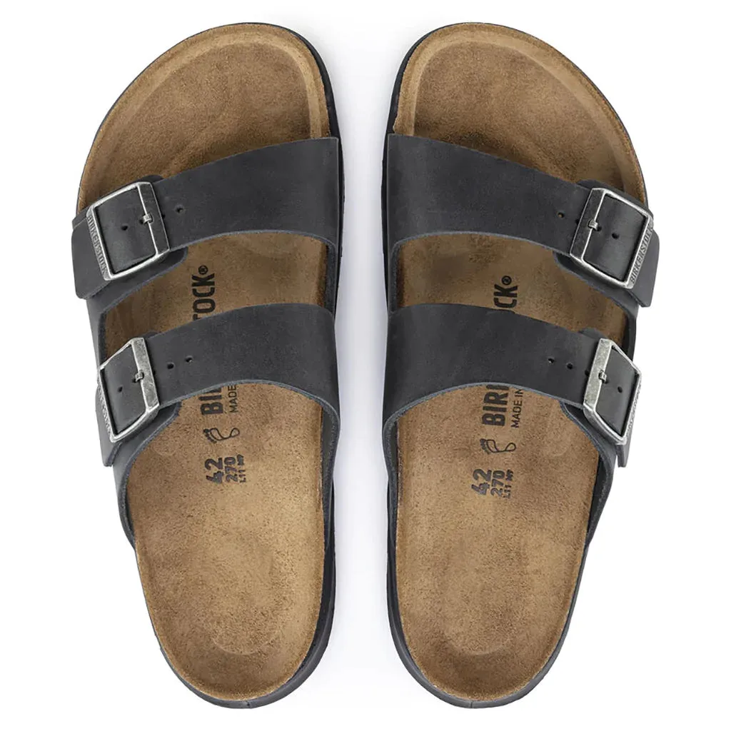 Birkenstock Arizona Cross Town Black Waxy/Oiled Leather Regular