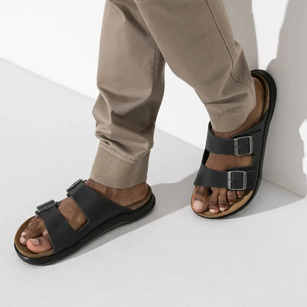 Birkenstock Arizona Cross Town Black Waxy/Oiled Leather Regular