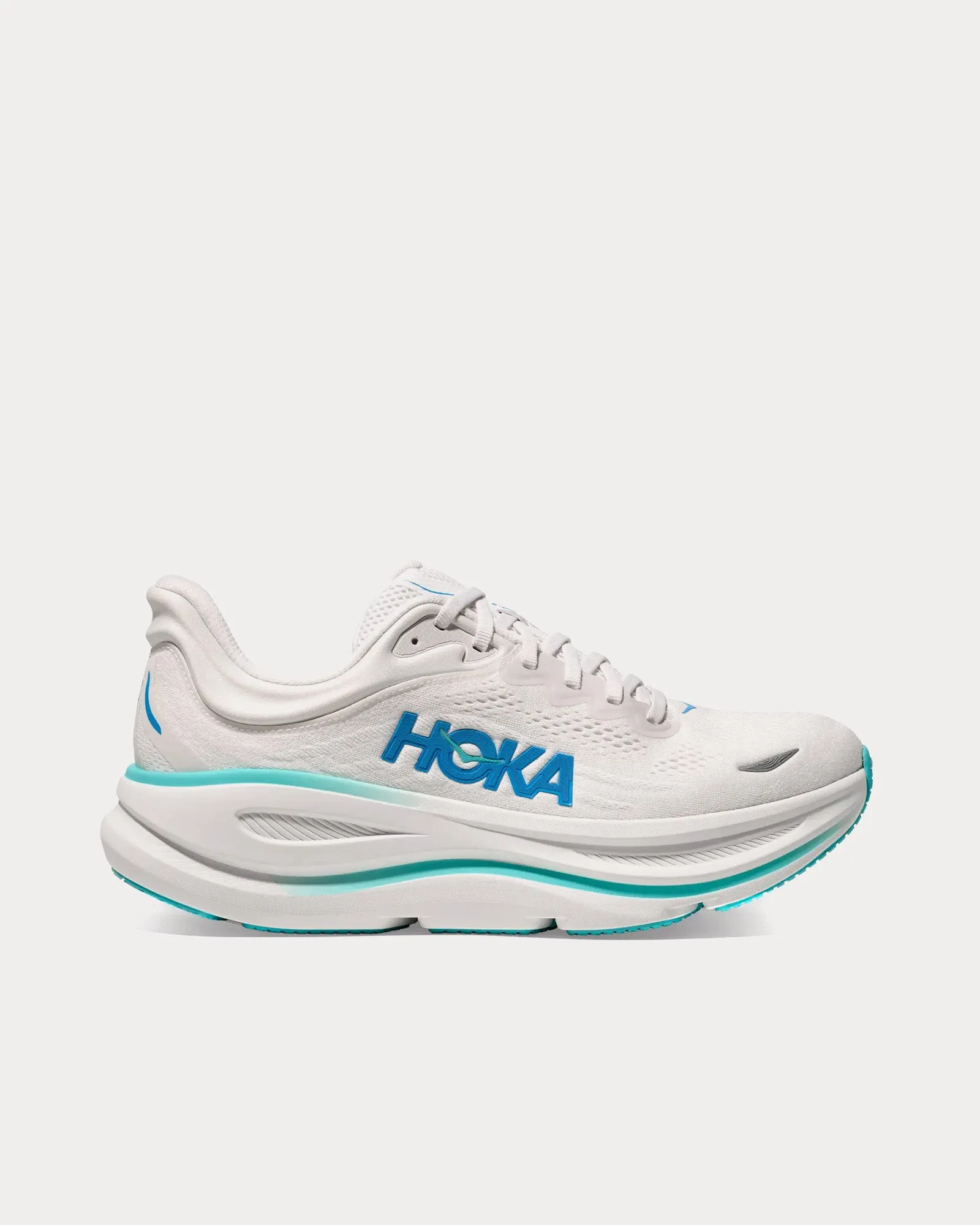 Bondi 9 White / Hoka Blue Running Shoes