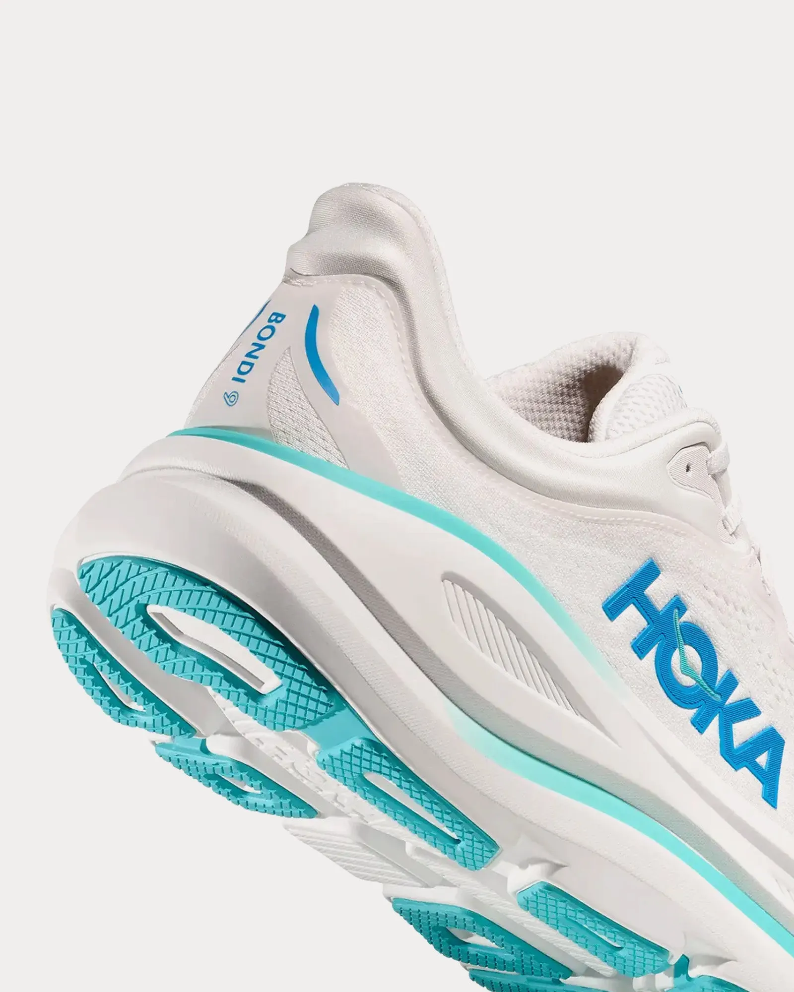 Bondi 9 White / Hoka Blue Running Shoes