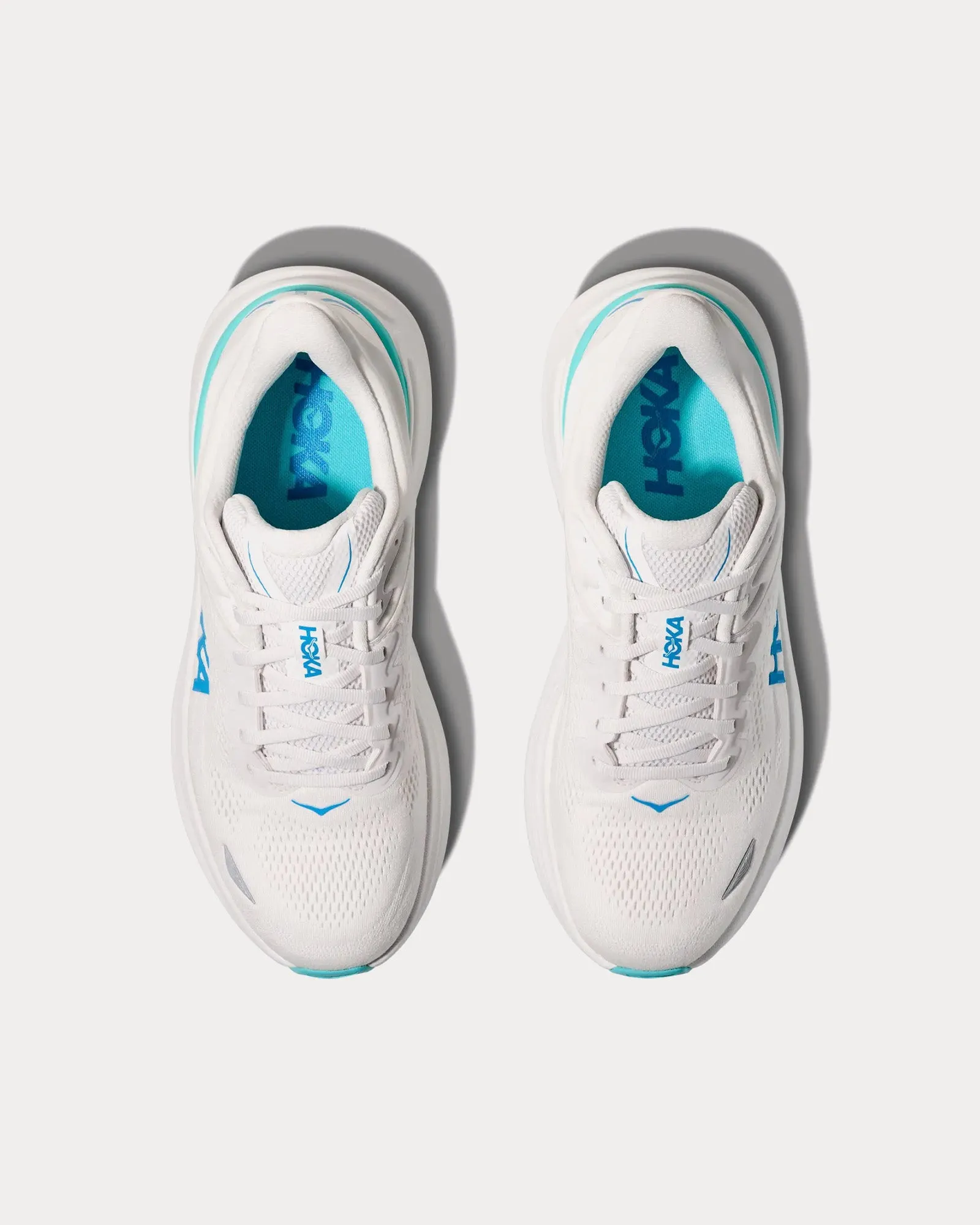 Bondi 9 White / Hoka Blue Running Shoes