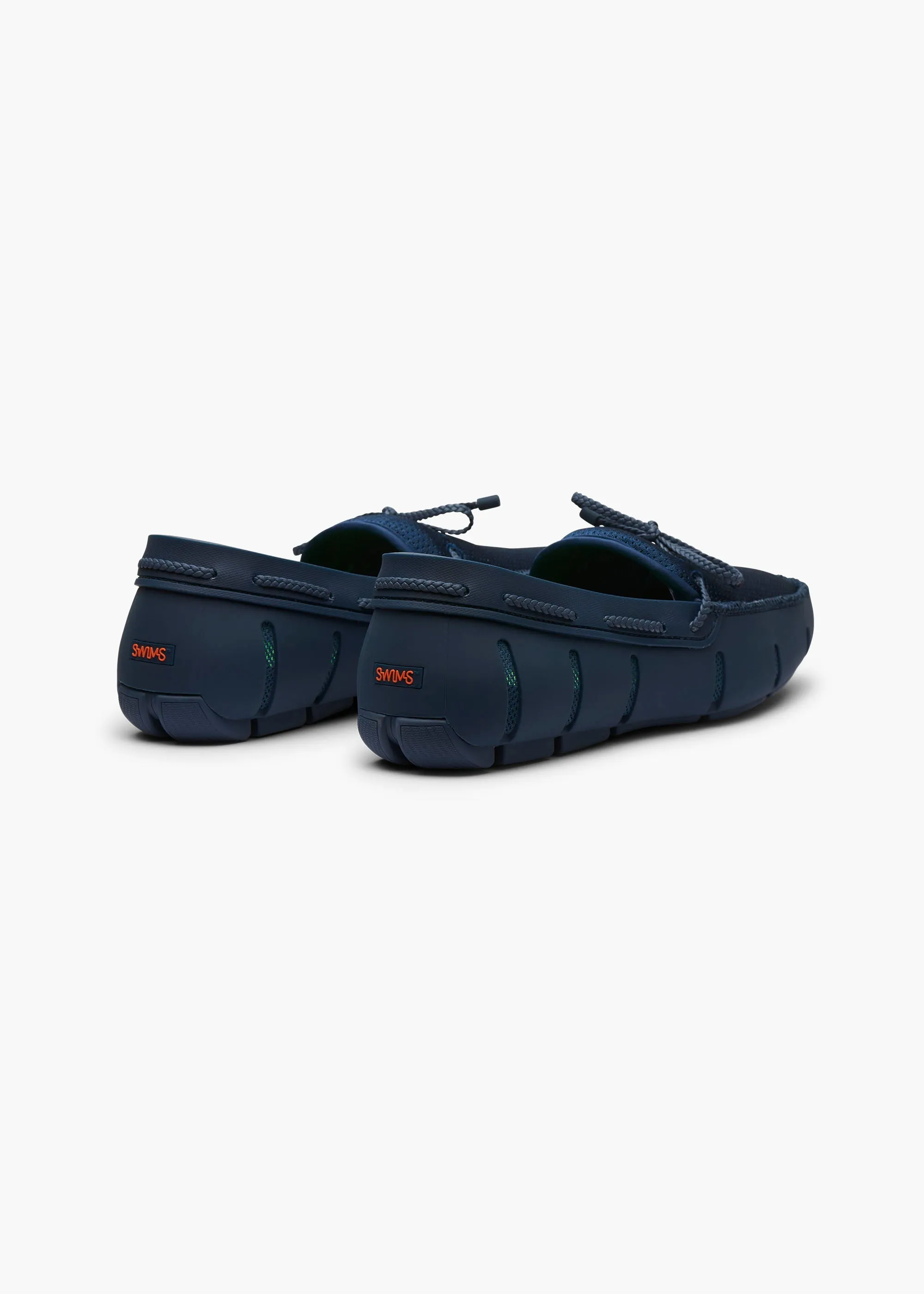 Braided Lace Loafer in Navy
