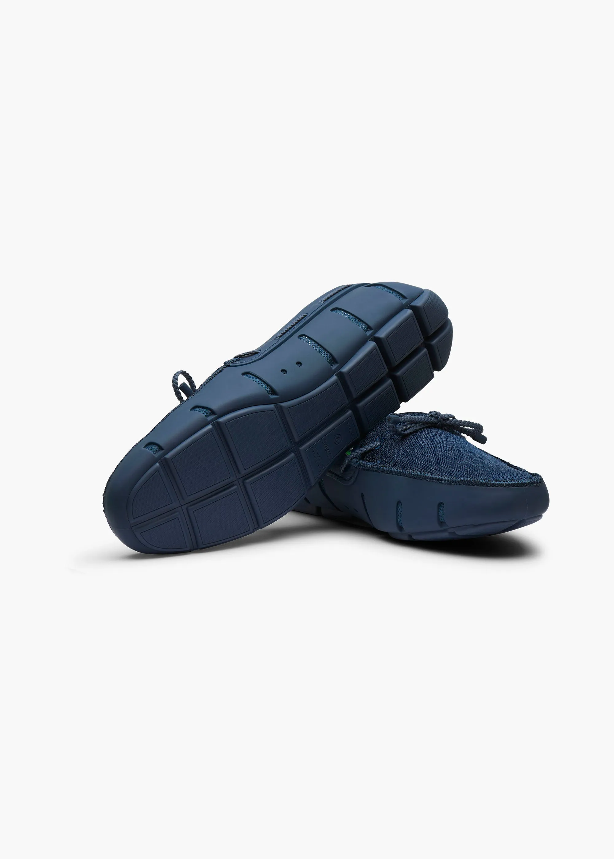 Braided Lace Loafer in Navy