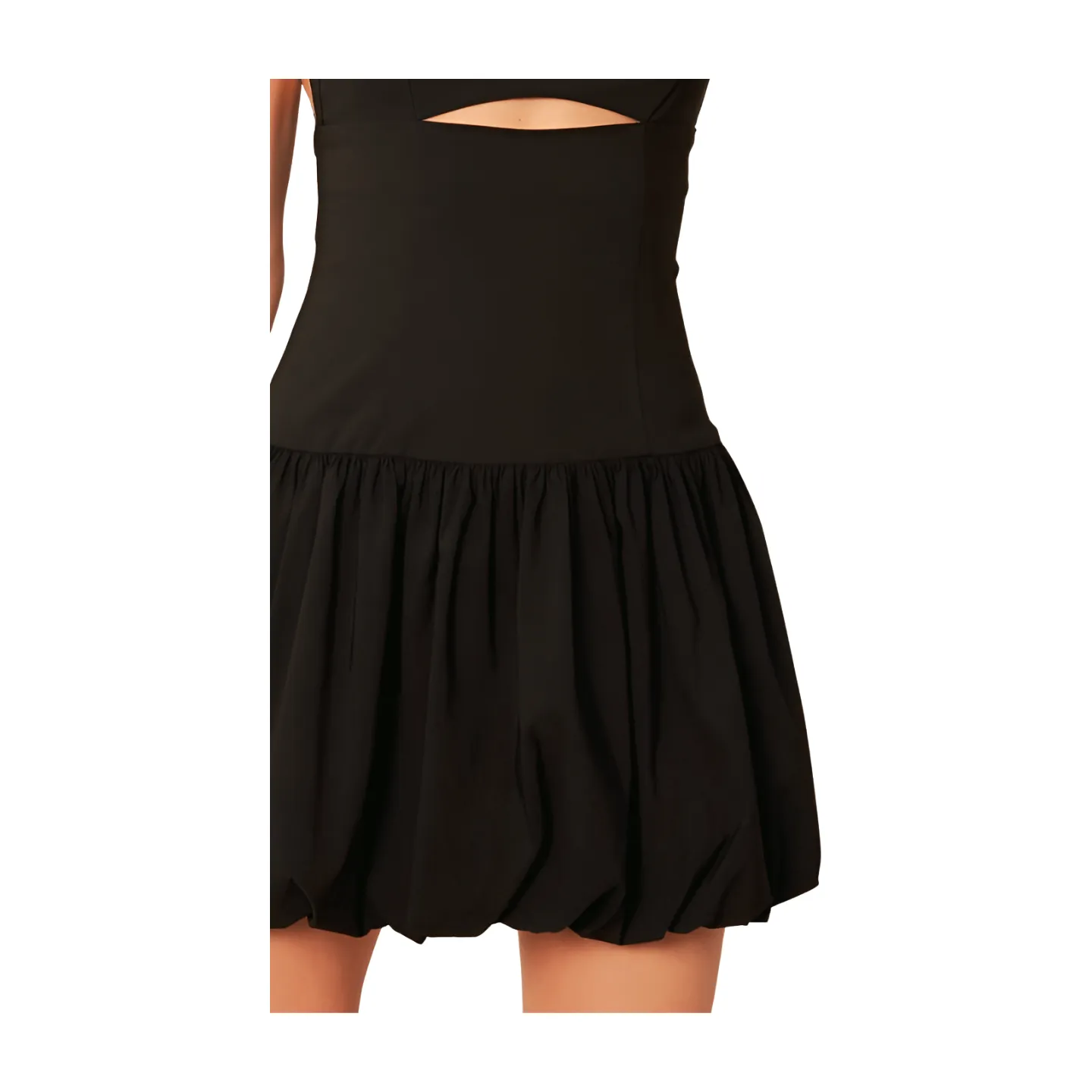 Bubble Cutout Mini Dress - Classic Black