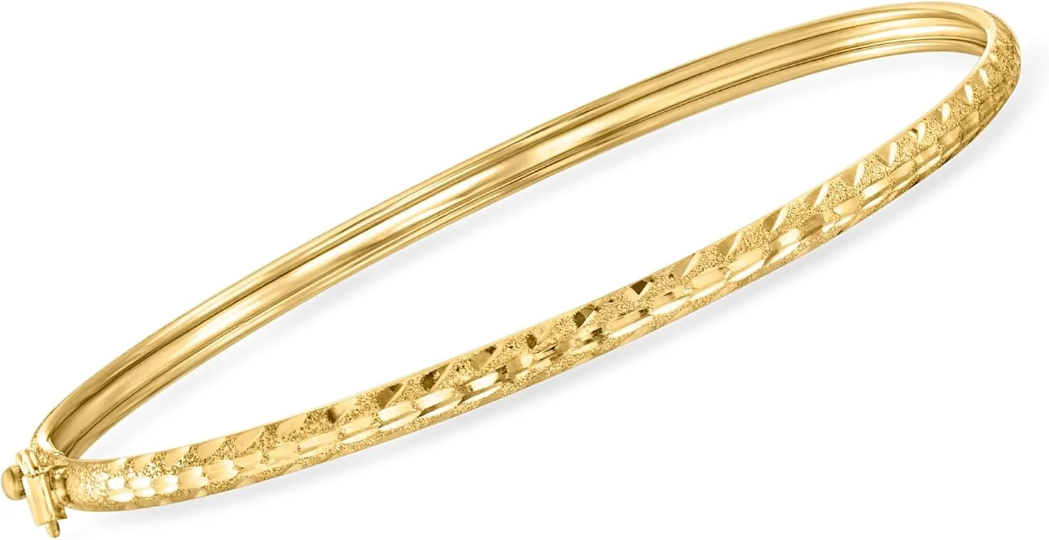 Canaria 10kt Yellow Gold Flexible Bangle Bracelet