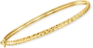 Canaria 10kt Yellow Gold Flexible Bangle Bracelet