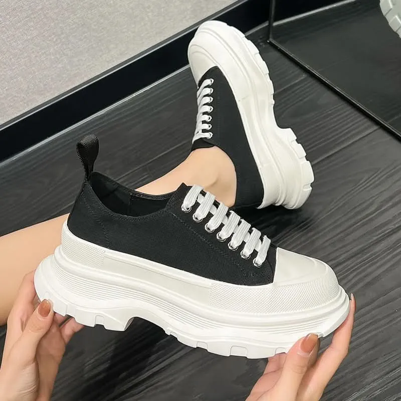 Canvas Platform Sneakers | 5cm of Style for Women