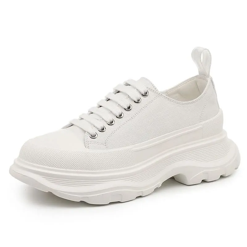 Canvas Platform Sneakers | 5cm of Style for Women
