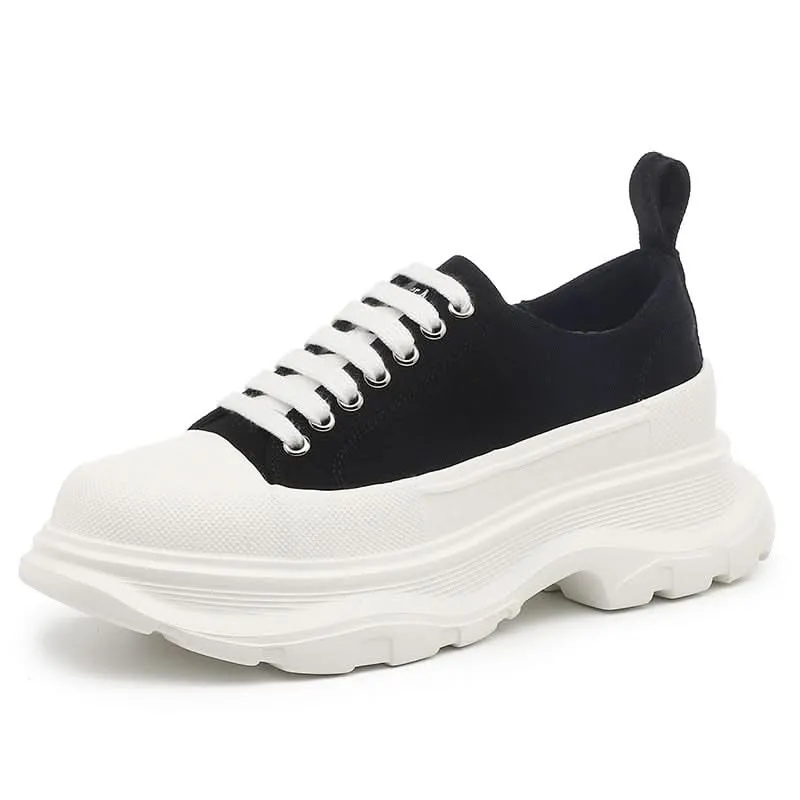 Canvas Platform Sneakers | 5cm of Style for Women