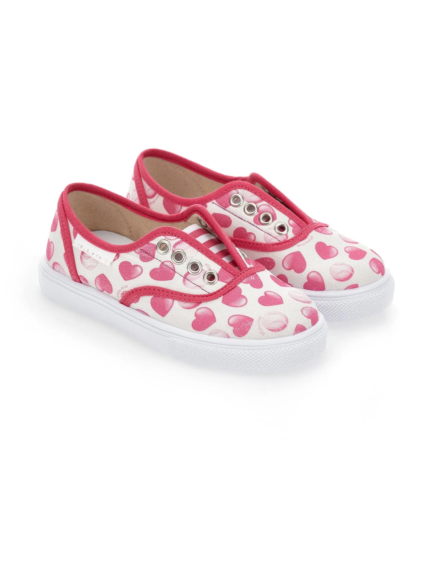 Canvas sneakers hearts