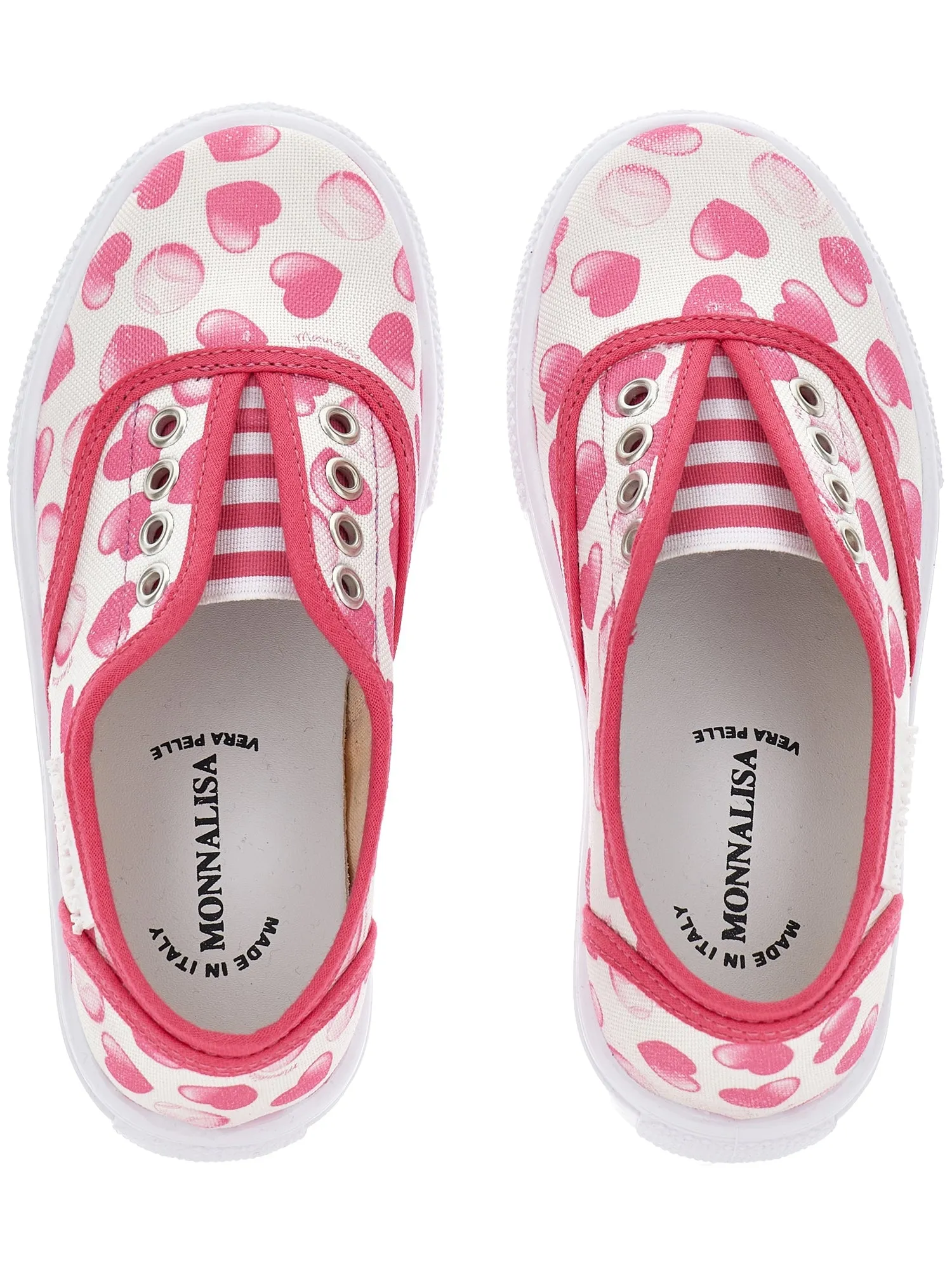 Canvas sneakers hearts