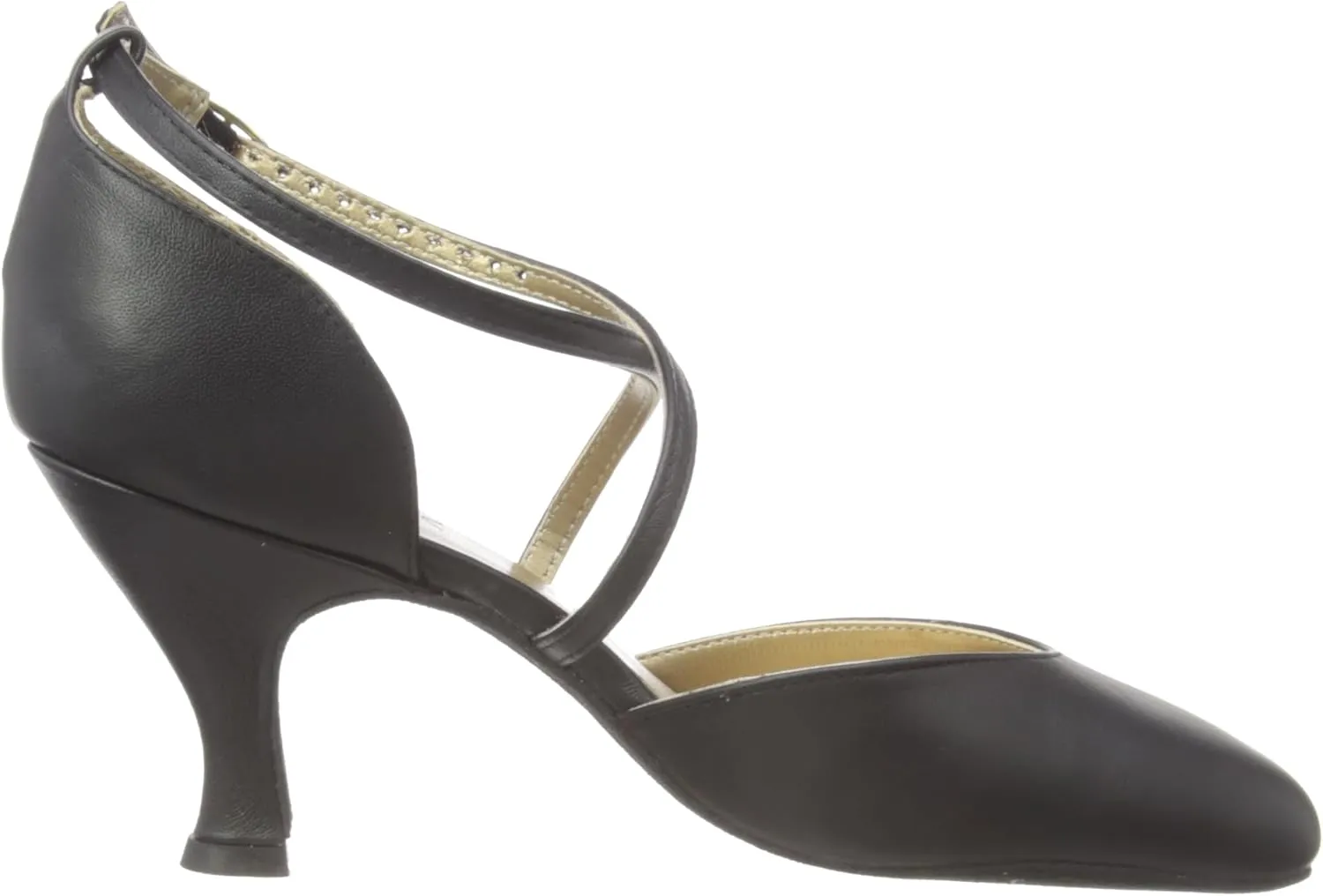 Capezio Women's Br09 X-Strap 2.5" Flared Heel Shoe Jazz & Modern Dance