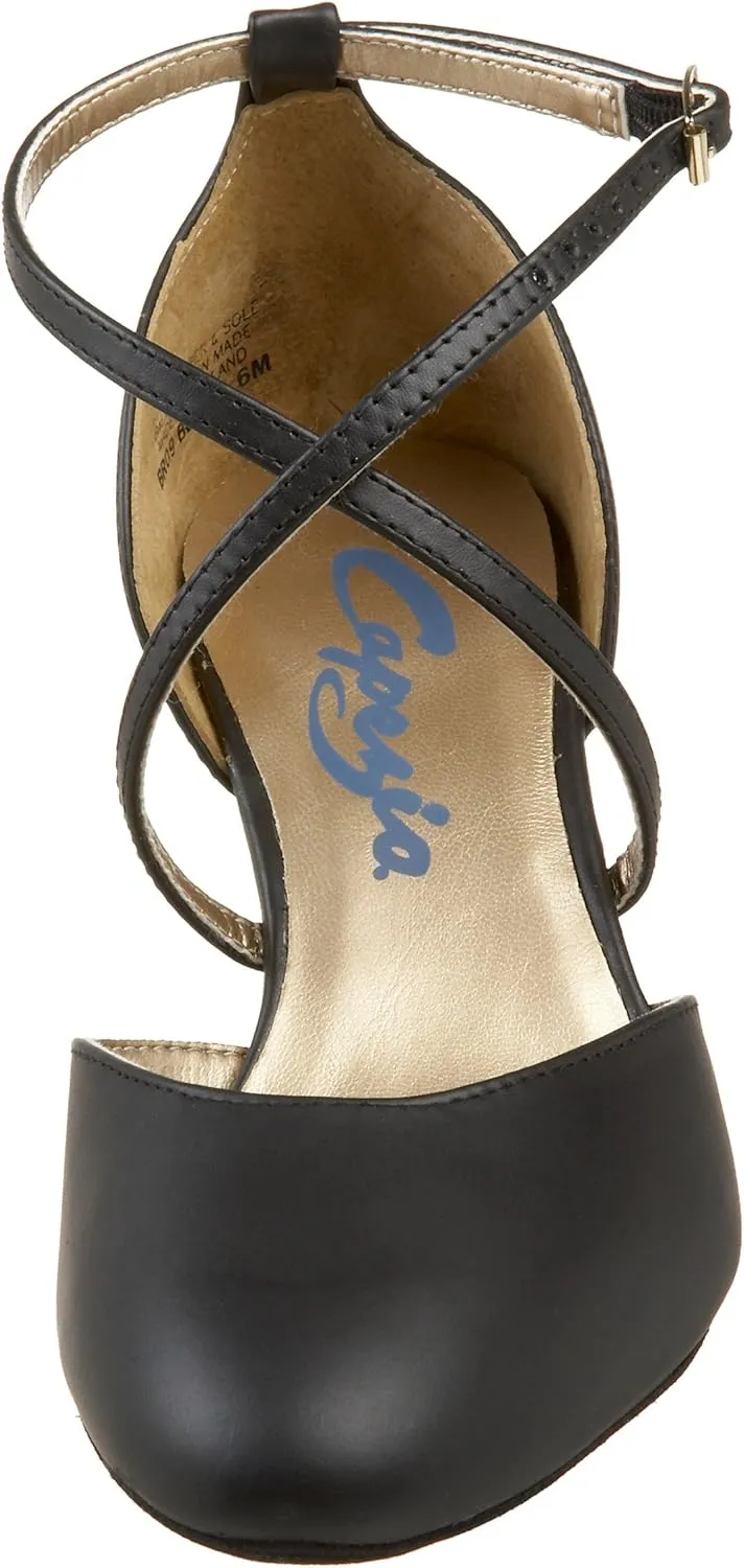 Capezio Women's Br09 X-Strap 2.5" Flared Heel Shoe Jazz & Modern Dance
