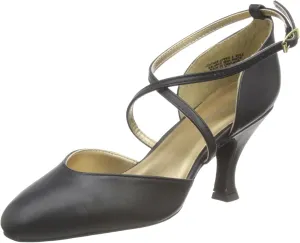 Capezio Women's Br09 X-Strap 2.5" Flared Heel Shoe Jazz & Modern Dance