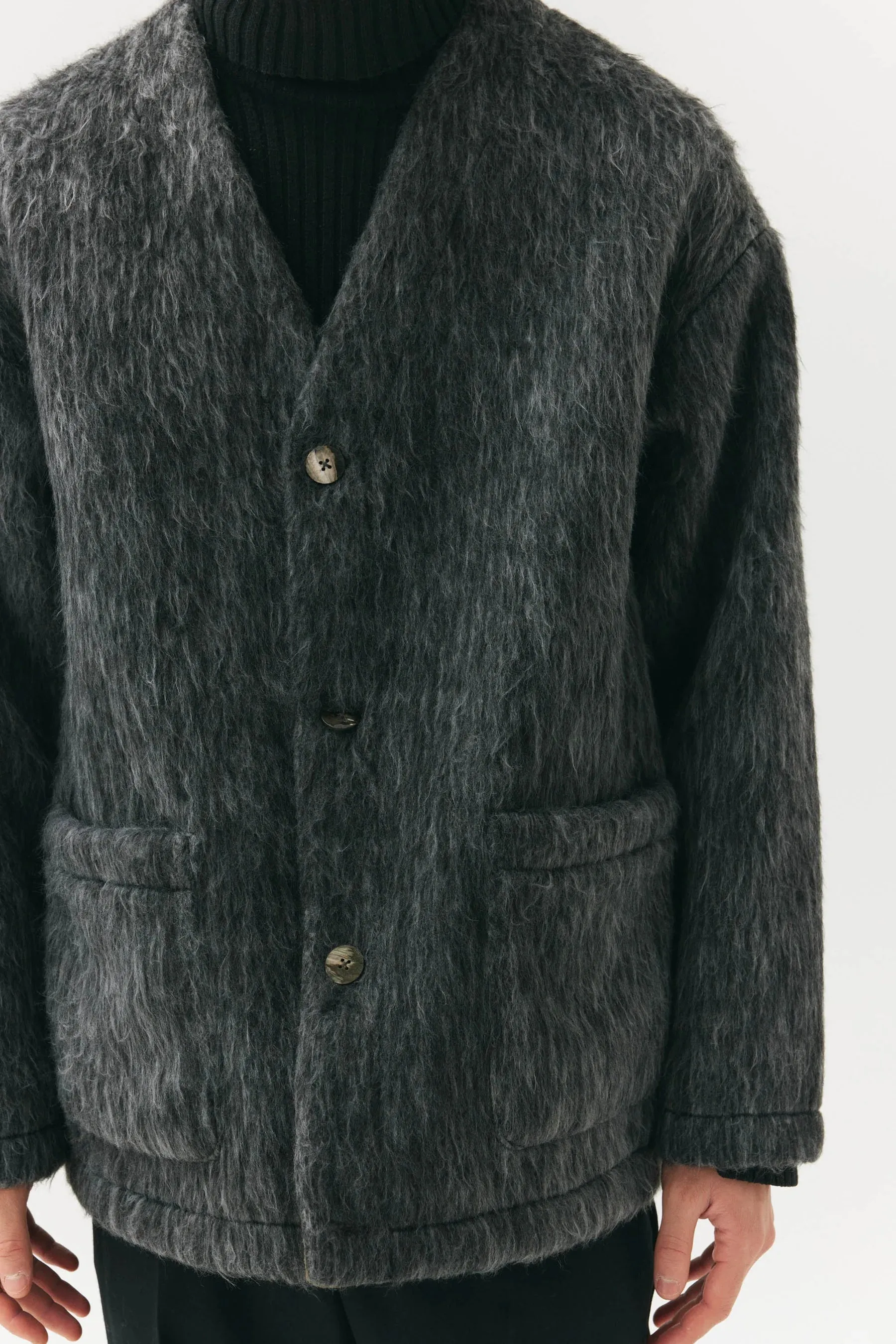 CARDI BONDED Shaggy Wool Jacket