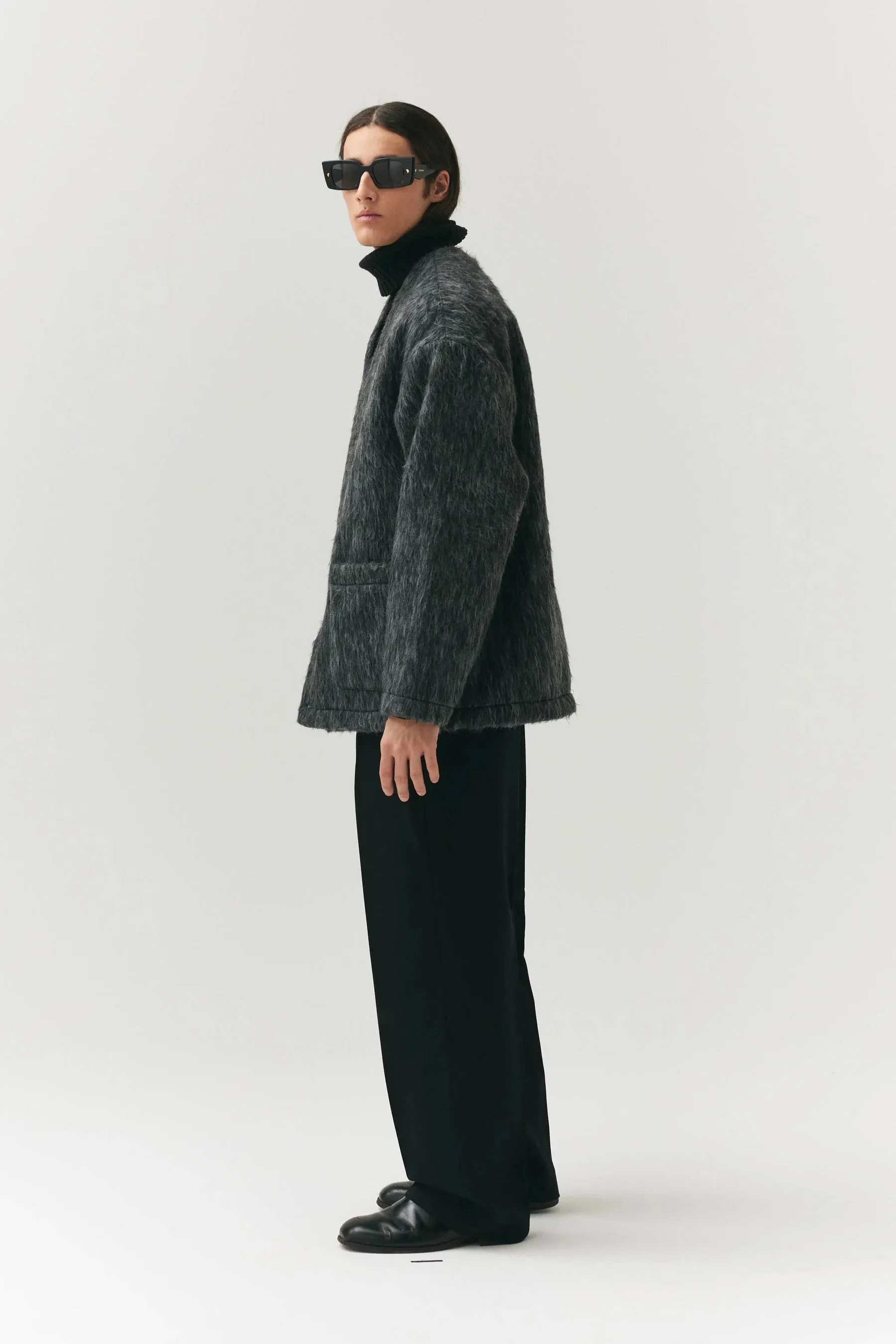 CARDI BONDED Shaggy Wool Jacket