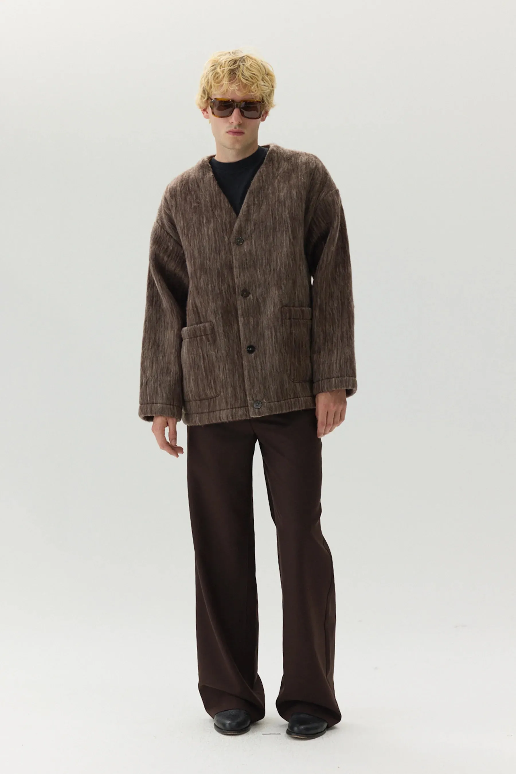 CARDI BONDED Shaggy Wool Jacket