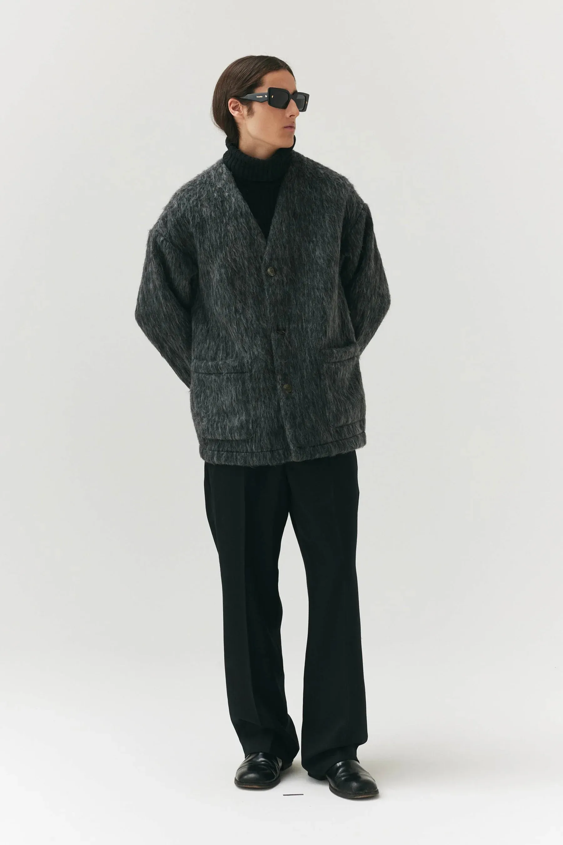 CARDI BONDED Shaggy Wool Jacket