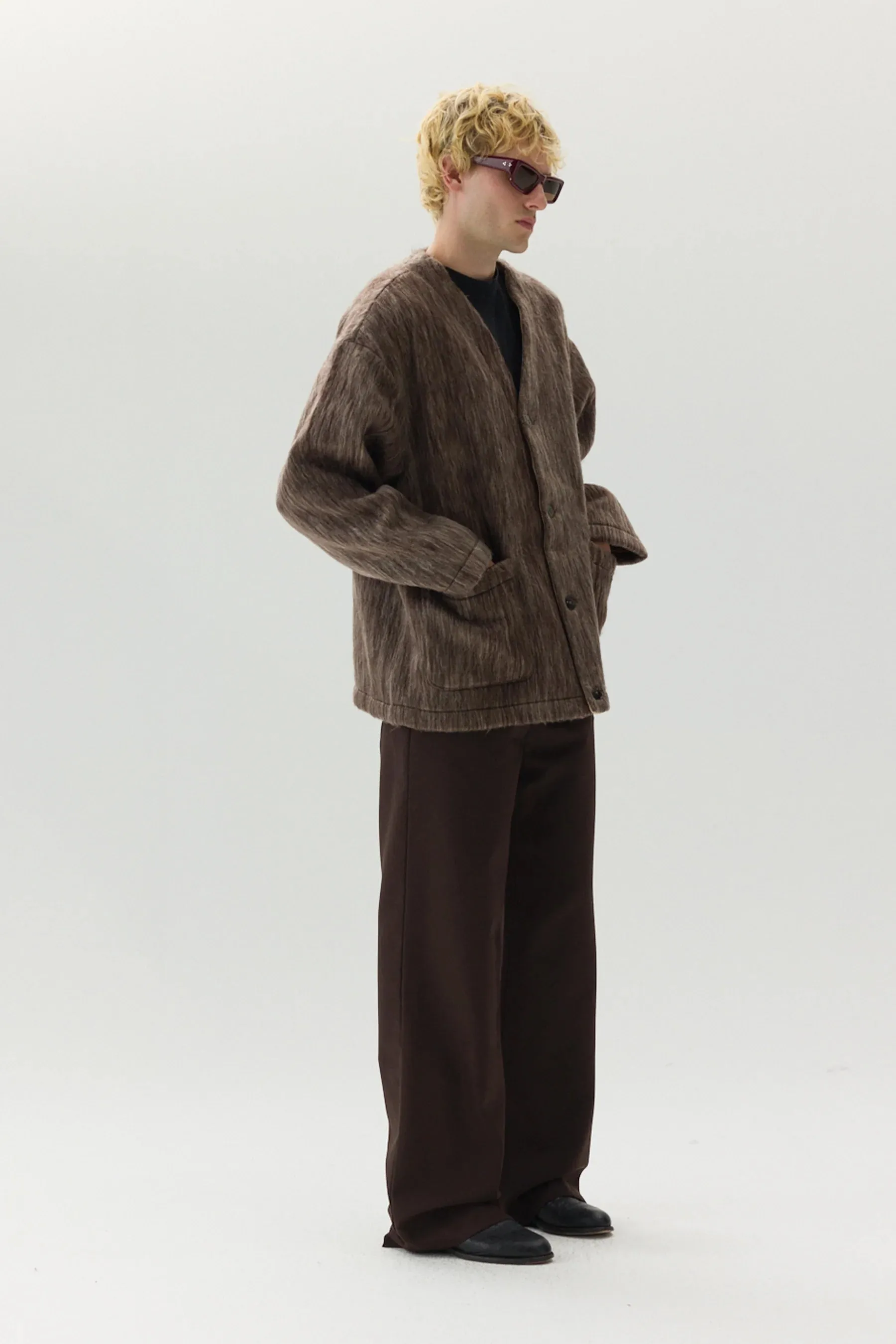 CARDI BONDED Shaggy Wool Jacket
