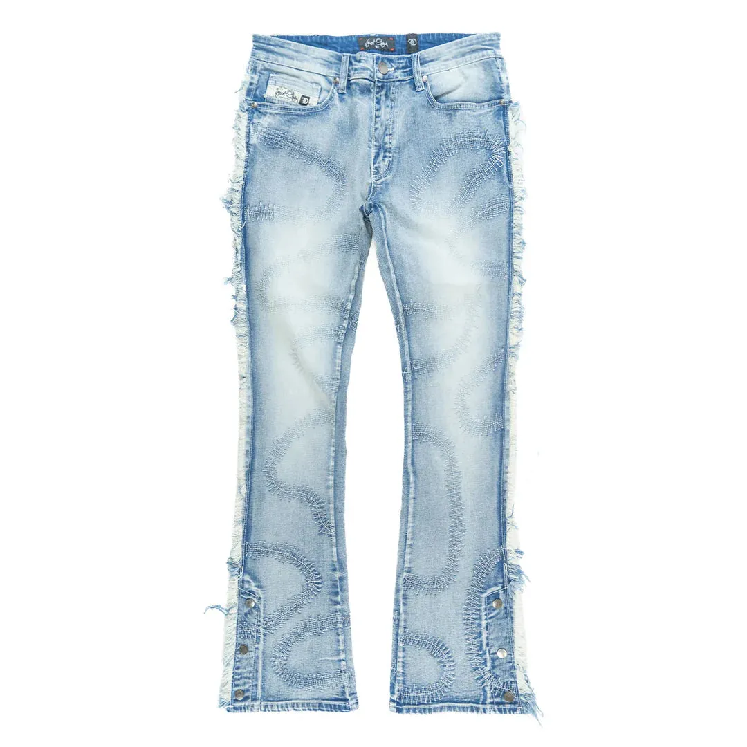 Cashay Stacked Jeans - Light Wash