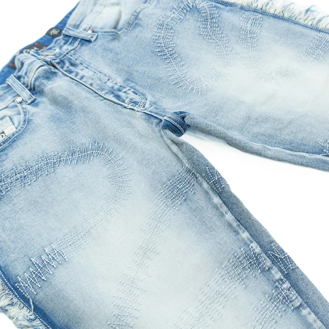 Cashay Stacked Jeans - Light Wash