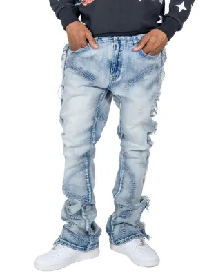Cashay Stacked Jeans - Light Wash