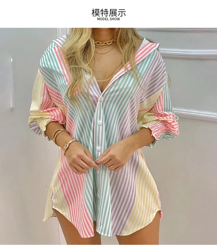 Casual Button-Up Shirt Dress