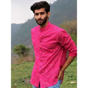 Chidiyaa Rani Floral Block Printed Cotton Shirt