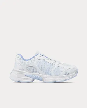 Chrono Mesh & Leather-Effect Panels White / Light Blue Low Top Sneakers