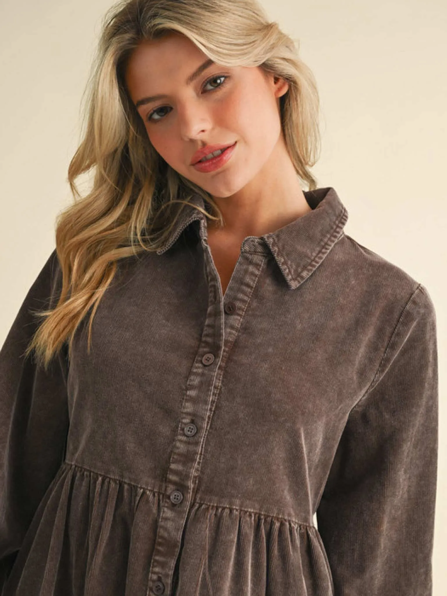 Corduroy Baby Doll Dress