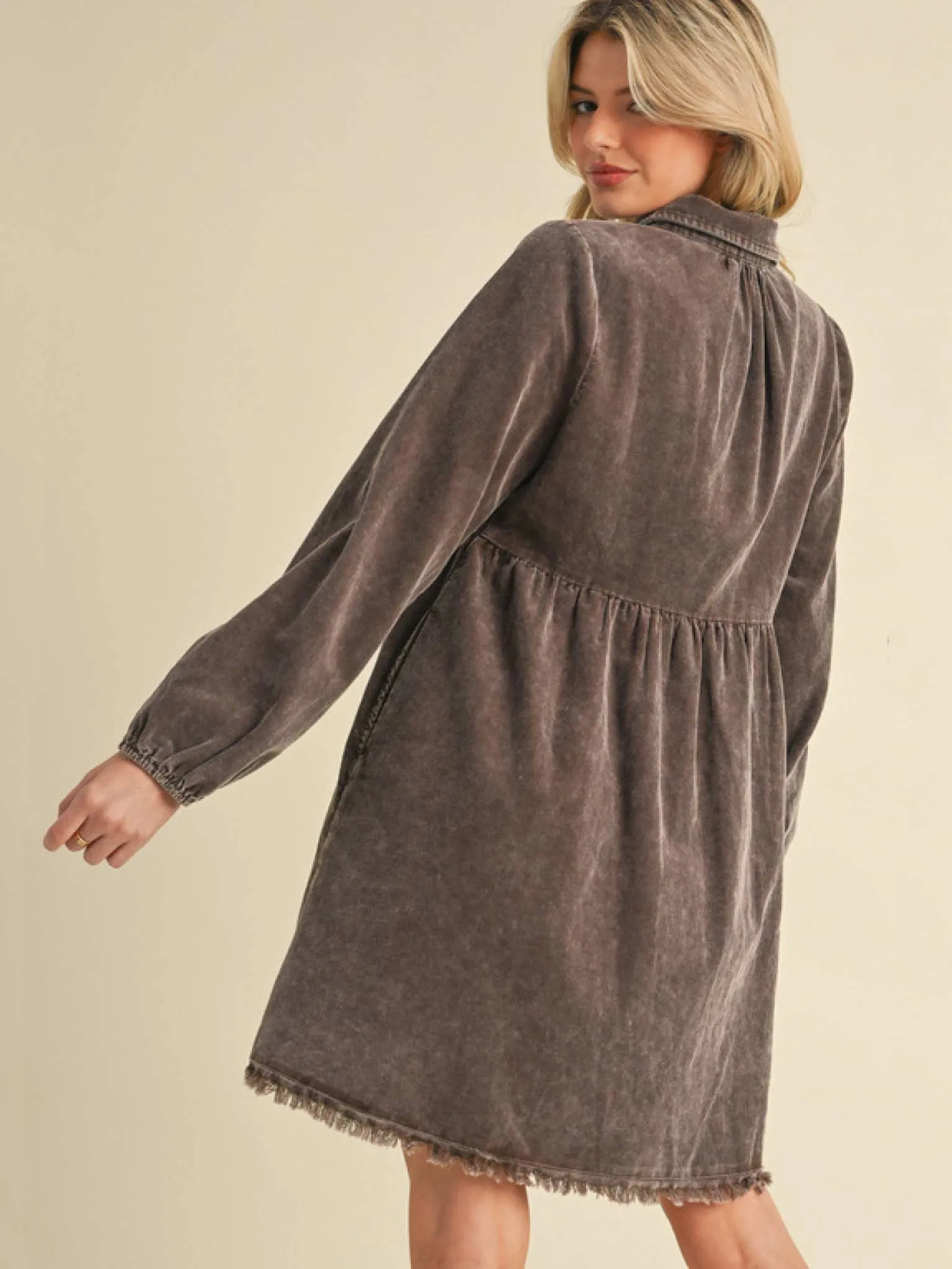 Corduroy Baby Doll Dress