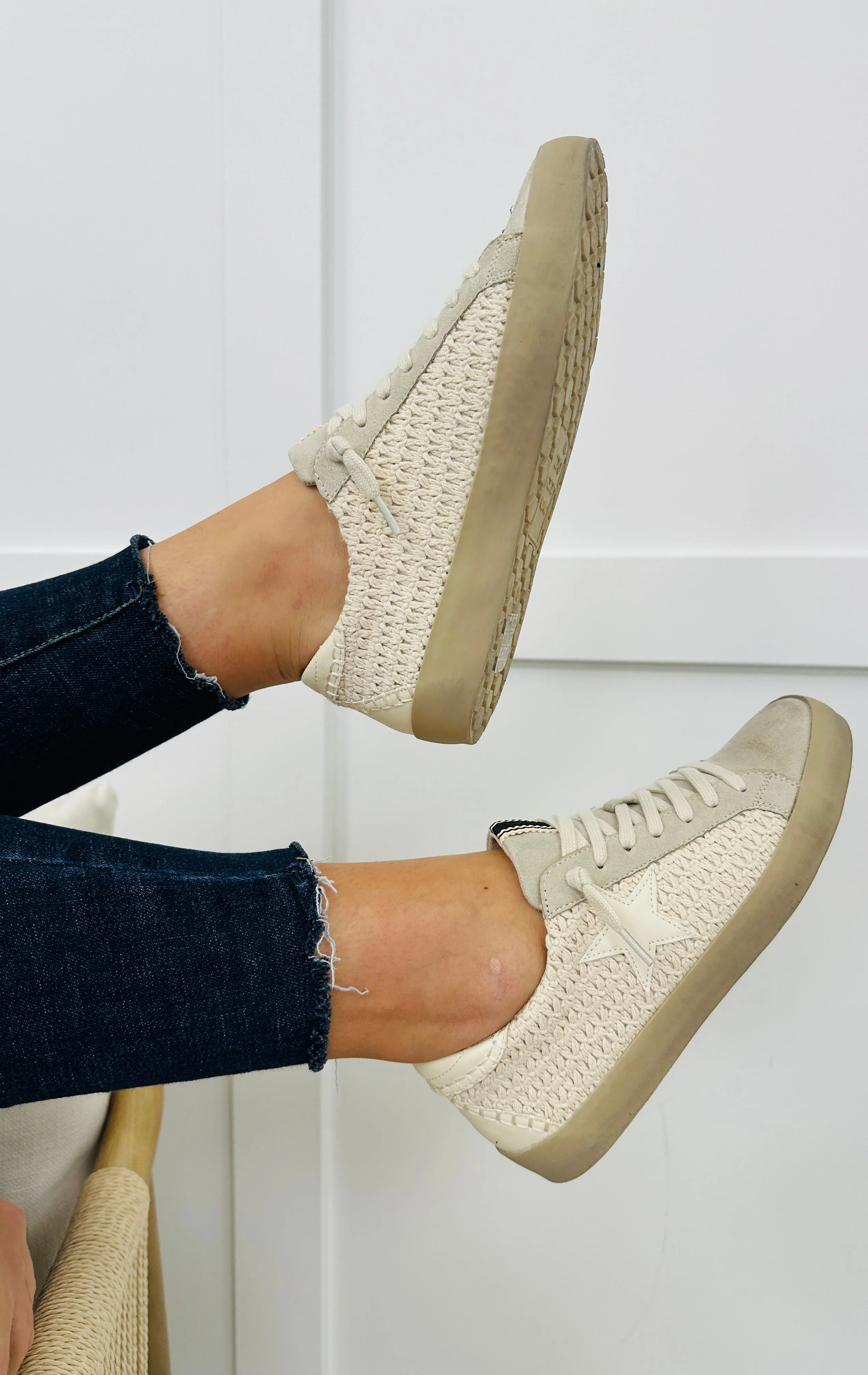 Counting Constellations Sneakers In Bone Woven