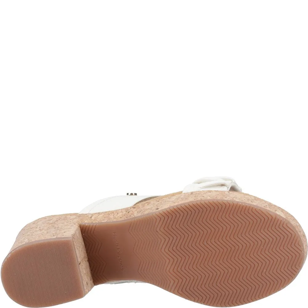 Cream Poppy Ruched Slides