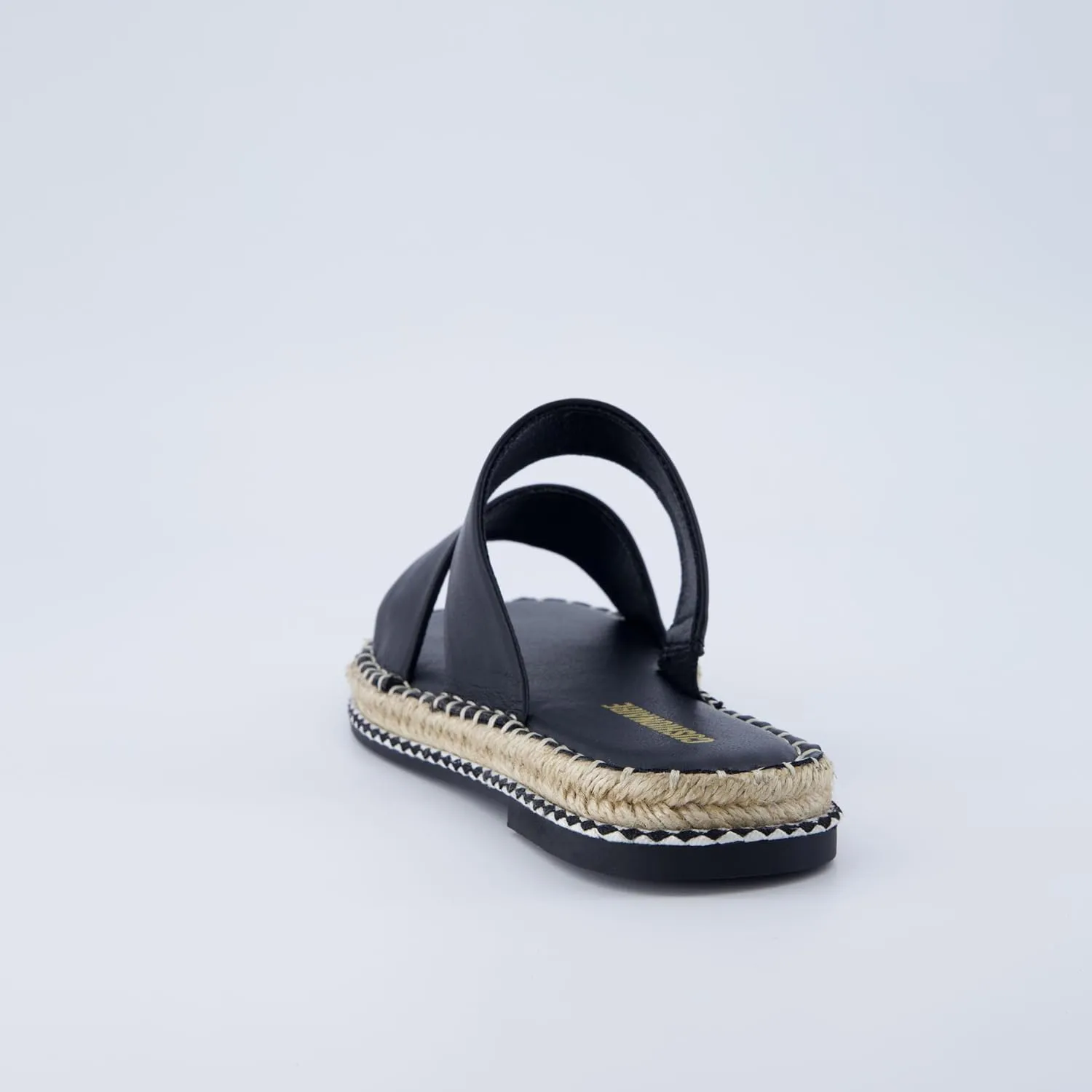 CUSHIONAIRE Bhendi Womens Espadrille Slide Sandal  Faux Leather Double Strap with Jute-Wrapped Sole & Cushioned Footbed