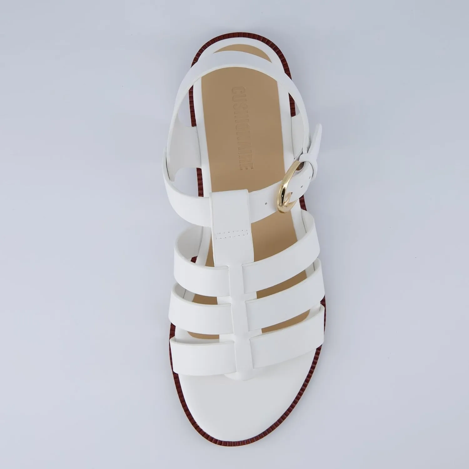 CUSHIONAIRE London Womens Strappy Fisherman Sandal  Vegan Leather Gladiator Style with Adjustable Ankle Strap   Memory Foam