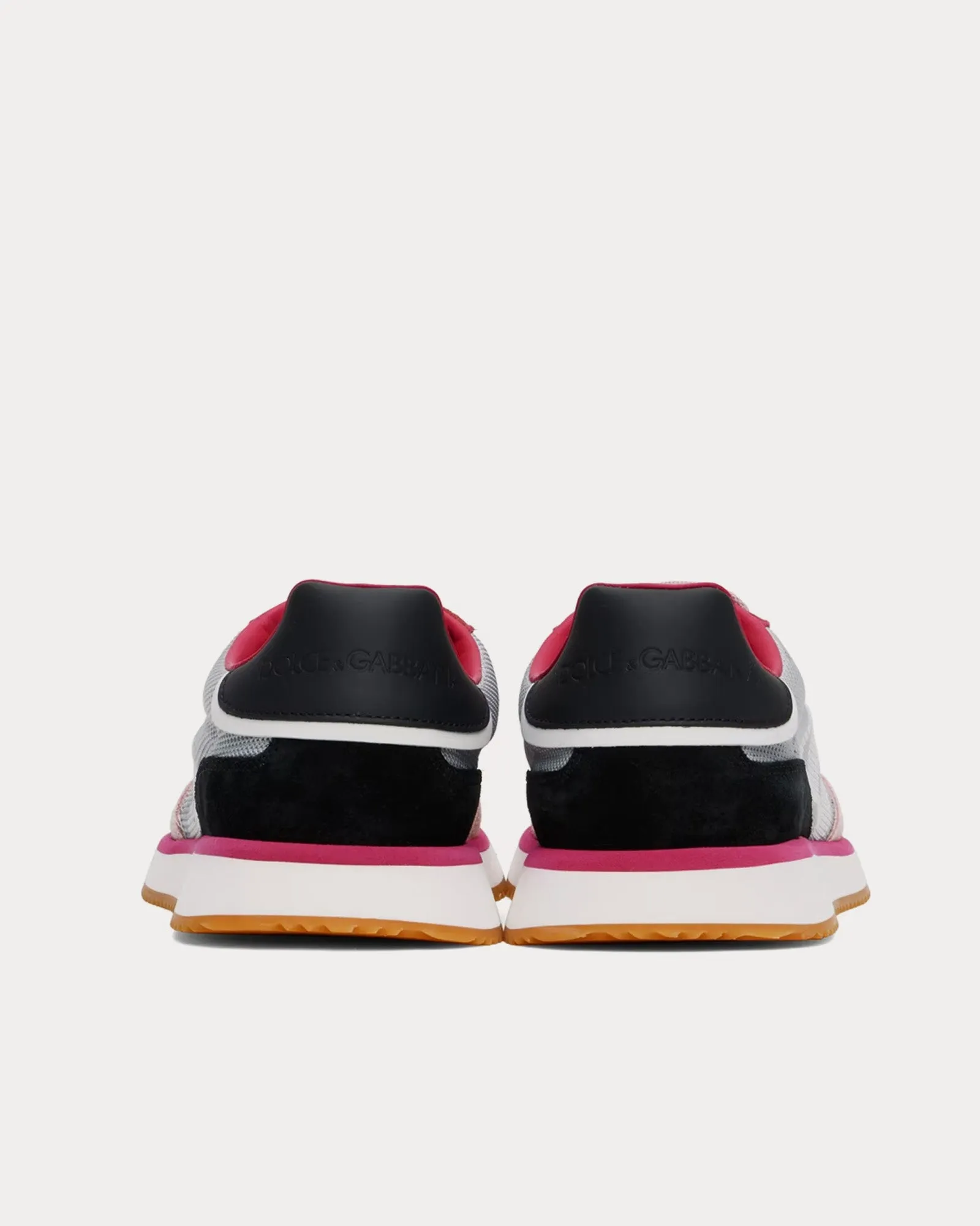 DG Cushion Mixed Material Grey / Pink Low Top Sneakers