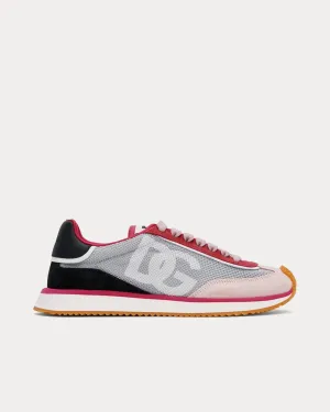 DG Cushion Mixed Material Grey / Pink Low Top Sneakers
