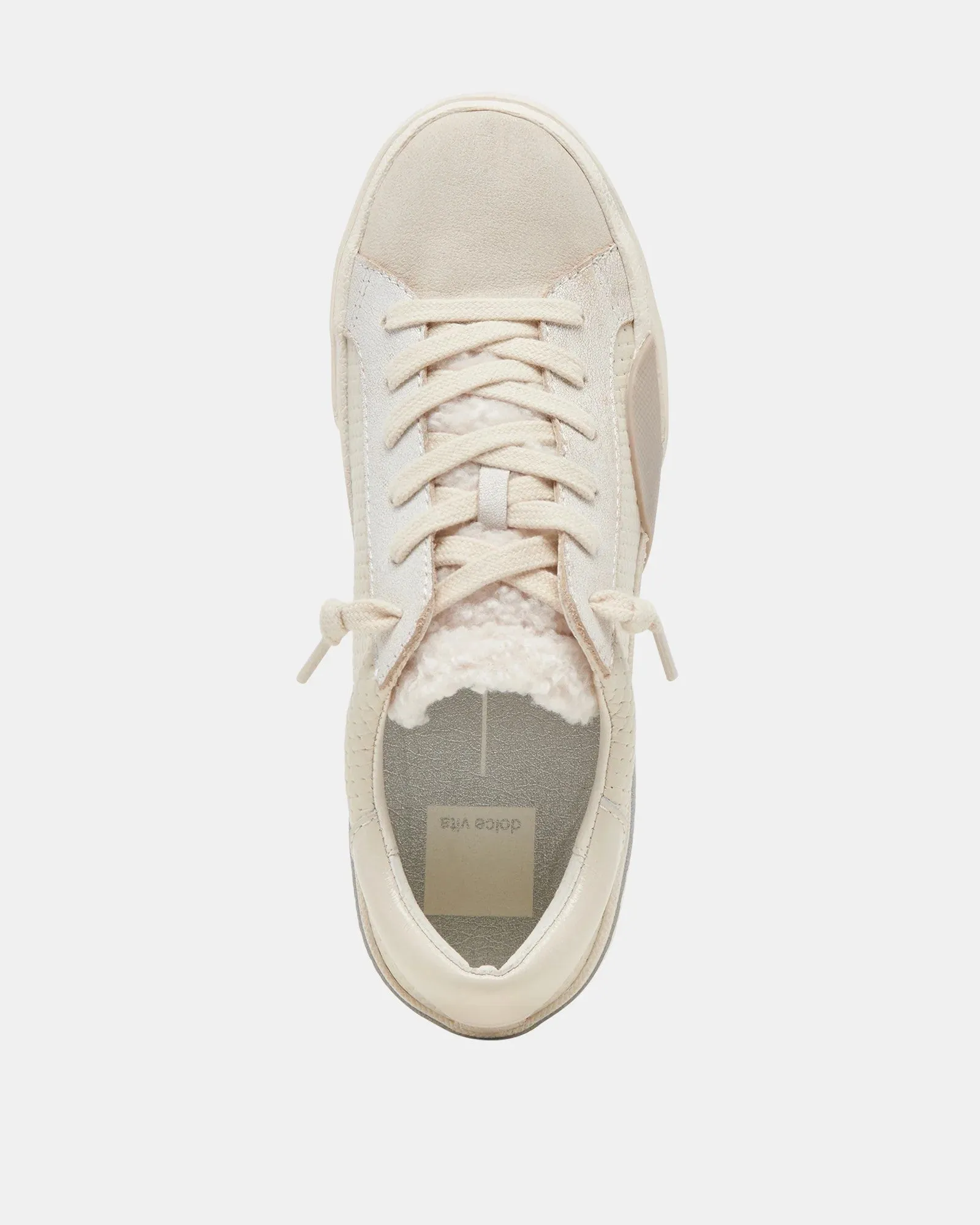 Dolce Vita Zina Plush Sneakers  Off White Woven - FINAL SALE
